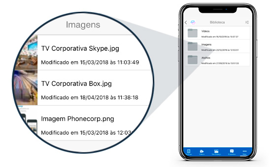 Funcionalidade do App de Comunicação Interna: Biblioteca de Arquivos