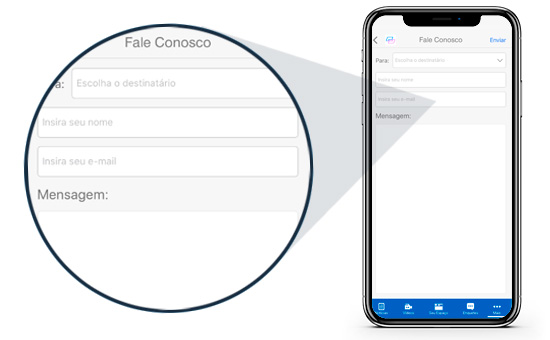 Funcionalidade do App de Comunicação Interna: Fale Conosco