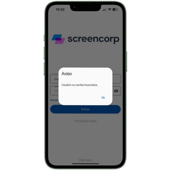 Login: bloqueio por senha incorreta