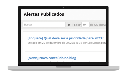 Funcionalidades de Gestão: Push Notifications